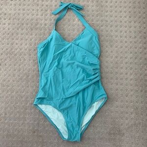Gorgeous Teal Cupshe Halter Swimsuit